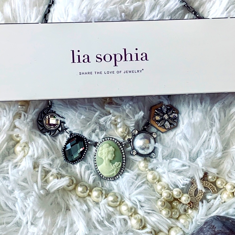 ✨Gorgeous Lia Sophia Cameo Silver Vintage Style ✨